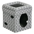 thumbnail image 5 of MidWest Homes for Pets Curious Cat Cube, Foldable Cat Cube for Home or Traveling Play, Gray, 5 of 6