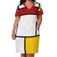 thumbnail image 3 of Mondrian Grid Loose Pocket Dress summer dress korean women luxury dresses, 3 of 7