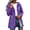 Purple, variant on Women's Rain Jacket Waterproof Drawstring Waist Hooded Rain Trench Coat Cargo Jacket Outdoor Windbreaker with Snap Pockets Red M