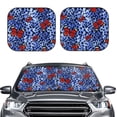 thumbnail image 2 of Daiia Abstract Colorful Butterflies 2PCS Car Windshield Sun Shade, Foldable Sun Shield for Car Front Window, Auto Sun Blocker Visor Protector Universal for Truck SUV Pickup-Large, 2 of 7
