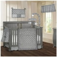thumbnail image 2 of BabyFad Trèfle Gris Ensemble de Literie de Bassinette 9 Pcs – Ensemble de Literie de Chambre de Bébé Doux 100 % Coton pour Garçons et Filles Neutres – Design Moderne Trèfle Gris, Convient aux Bassinettes Standard, 2 of 6