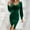 Green Dresses for Women, variant on SMihono Fashion Women's Velvet Dress Bodycon Long Sleeve Sweetheart Ruched Wrap Split Cocktail Dress Side Slit Solid Evening Party Dresses Dark Blue 6
