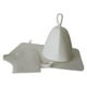 thumbnail image 4 of 3 uds Sauna sombrero estera guante accesorios de baño Anti calor casa de baño reutilizable blanco Cola Kits de sauna, 4 of 7