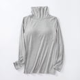 thumbnail image 6 of SXCXLSA Women's Long Sleeve Turtleneck Tank Tops with Built in Bras Slim Fit Padded Undershirt Lightweight Casual Layering T-Shirt Seamless Winter Warm Base Layer No Wire Bra Top, 6 of 6