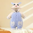 thumbnail image 4 of Zwiiyzr Toddler Infant Long Sleeve Onesie Boy Girl Fluffy Jumpsuit Hooded Fleece Rompers Baby Clothes Soft Warm Pajamas Children's Holiday Birthday Gift Blue, 4 of 6