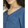 thumbnail image 6 of MoomayaWomens PrintedV-Neck Viscose Top,Puff Sleeves, Lightweight, Chic Summer Blouse Top, 6 of 8