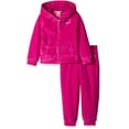 thumbnail image 1 of Juicy Couture Little Girls' 2 Piece Velour Hooded Jacket and Pant Set, Light Pink, 4, 1 of 1