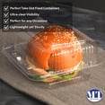 thumbnail image 6 of MT Product Clear Square Plastic Slice Cake Container ‎5" x 5" x 2.2" - Pack of 40, 6 of 9