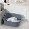 thumbnail image 5 of Large Cat Litter Box High Sided and Side Entry Cat Litter Pan 50 x 40 x 22 CM, Anti-Splashing Deep Tall Cat Boxes for Indoor Cats Basics Kitty Litter Box (Grey), 5 of 8