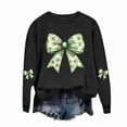 thumbnail image 4 of YueHuiYing Women's Oversized Hoodless Sweatshirt with Letter Print Round Neck Long Sleeve St. Patrick's Day Versatile Style, 4 of 4