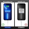 thumbnail image 5 of Paquete de 2 para Apple iPhone 13 12 Cable de carga rápida 6ftUSB tipo C a cable Lightning para Apple iPhone 13, iPhone 12 JFHHH pequeña, 5 of 5