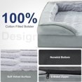 thumbnail image 4 of Orthopedic Dog Bed for Small Dogs - Waterproof Dog Sofa Beds Small, Supportive Foam Pet Couch Bed with Removable Washable Cover, Waterproof Lining and Nonskid Bottom, Light Grey, 4 of 16