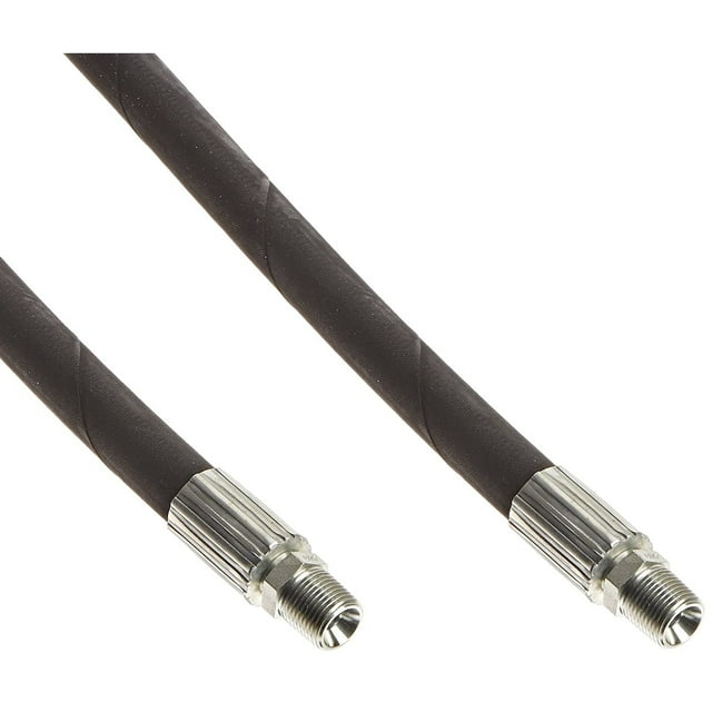 Apache 98398250-C 3/8 Inch x 96 Inch Hydraulic Hose, Male x Male Assembly, Black