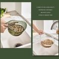 thumbnail image 4 of QHUDLV Rice Washer Strainer Bowl, Rice Filter with Handle, Fruit Vegetable Bowl Drainer Kitchen Tools, Portable Kitchen Colander Rice Cleaning Strainer for Washing Fruits,Vegetables, Peas and Beans, 4 of 9