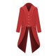 thumbnail image 1 of Abrigo de uniforme de esmoquin retro punk de moda largo de color sólido para hombre, 1 of 5