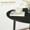 thumbnail image 5 of Demi Bonn 35" Solid Wood Rustic Kitchen Table, Drop Leaf Round Dinner Table for Dining Room, Home Office, Living Room Furniture, Black, 5 of 11