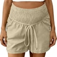thumbnail image 4 of Miqool Maternity Shorts with Pockets Over The Belly Drawstring Casual Pregnancy Shorts for Athletic Yoga Workout, 4 of 9