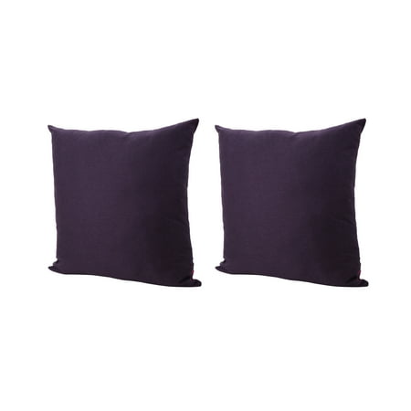 Fluffin Fabric Pillows, Set of 2, Plum