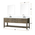 thumbnail image 4 of Lexora Norwalk 84 in W x 22 in D Grey Oak Double Bath Vanity, Carrara Marble Top, Faucet Set, and 36 in Mirrors, 4 of 6