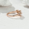 thumbnail image 3 of VOLALO Inlaid Muti Moissanite Teardrop Shaped Ring For Women, 3 of 7