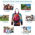 thumbnail image 5 of Fotbe Colorful Stone World Pattern Youth Pullover Hooded Sweatshirt, Boys Hoodie, Kangaroo Pocket Hoodie for Kids Girls -X-Large, 5 of 6