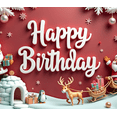 thumbnail image 4 of Decorative Design Happy Birthday Party Holiday Celebration Banner for Christmas Party Kids Event Festive Decoration, 4 of 8