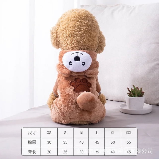 Dog Autumn And Winter Body Changing Teddy Small Dog Bib Bear Corgi Bomei Cat Funny Pet Clothes ShopWise Round