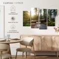 thumbnail image 4 of Elephant Stock Sequoia Log Tunnel Road Wall Art - Horizontal Multi Panel Canvas - Living Room Wall Decor - Transportation Multi Panel - Green And Beige Decor - 24" x 14", 4 of 4