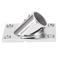 thumbnail image 1 of Base Rectangulaire en Acier Inoxydable 45 Degrés Rail de Main Durable pour Bateaux 22mm, 1 of 5