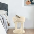 thumbnail image 3 of Infans Cat Tower Cat Activity Tree w/ Plush Perch & Scratching Posts Beige, 3 of 7