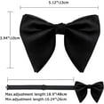 thumbnail image 4 of Bow Ties for Men, Oversized Bow Ties for Men Pre-tied Mens Bow Tie, Adjustable Bow Tie for Tuxedo/Wedding/Party, 4 of 7