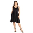 thumbnail image 6 of Plus Size Sleeveless Fit N Flare Pocket Dress, 6 of 8