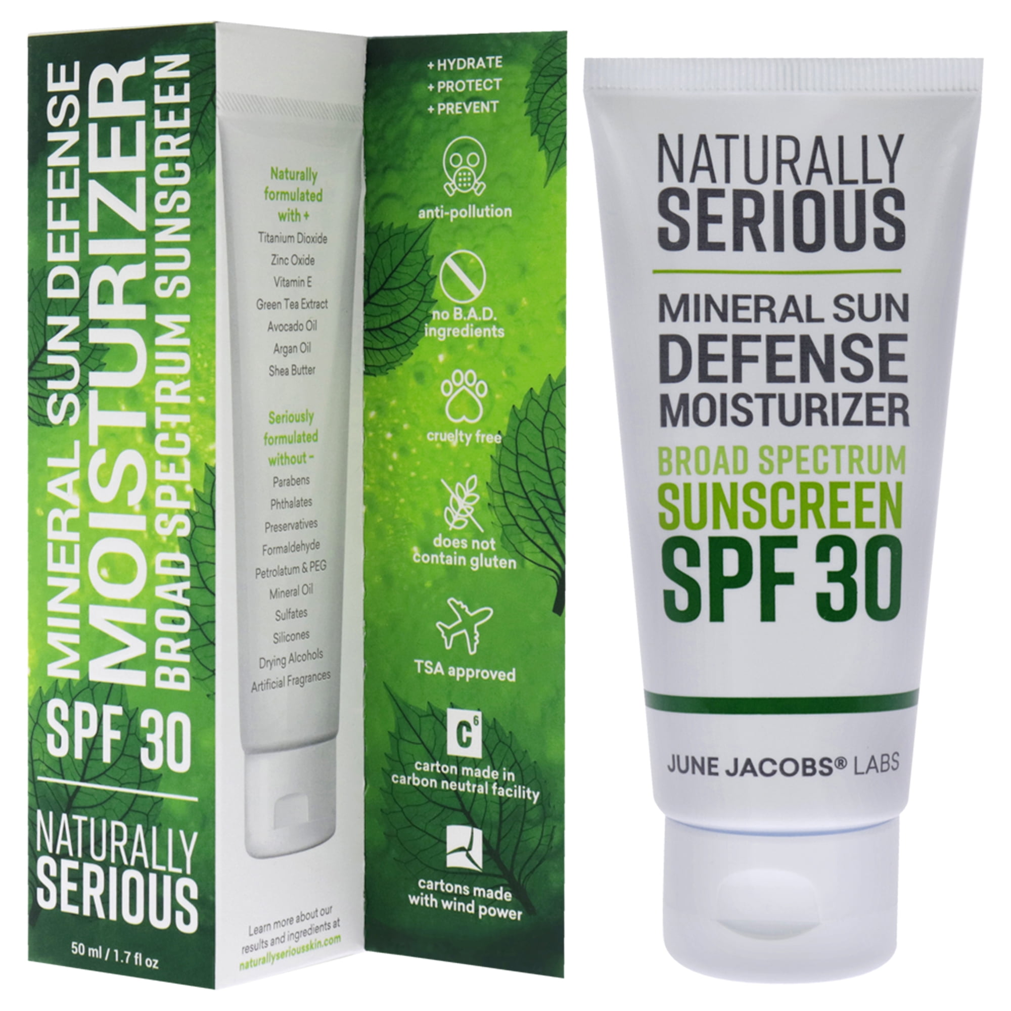Naturally Serious Mineral Sun Defense Moisturize Sunscreen SPF 30 , 1.7 oz Sunscreen