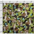 thumbnail image 2 of Soimoi Dog Print,Cotton Cambric, Quilting Fabric Sold by The Yard 42 Inch Wide, Medium Weight Cotton Fabric, SewingSupplies,Brown, 2 of 5