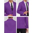 thumbnail image 6 of Lars Amadeus Men's Notched Lapel Long Sleeves Center-Vent Back One-Button Blazer, 6 of 6