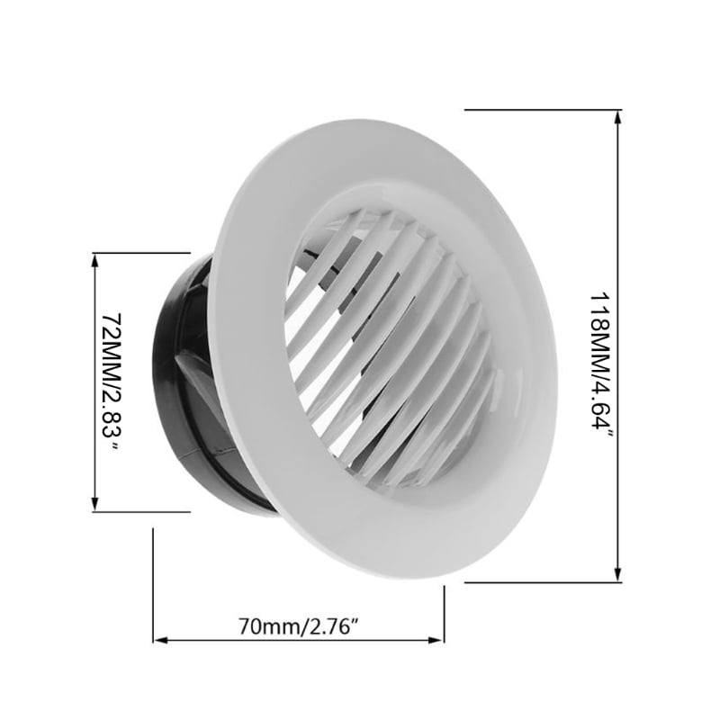 Air Vent Extract Valve Grille Diffuser Pipe Ventilation Cover 75/100mm Fittings 