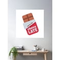 thumbnail image 2 of Sorry, I'M Choco-Late Poster Wall Art, Modern Wall Decor For Living Room Bedroom, 16x16 UNFRAMED, 2 of 3