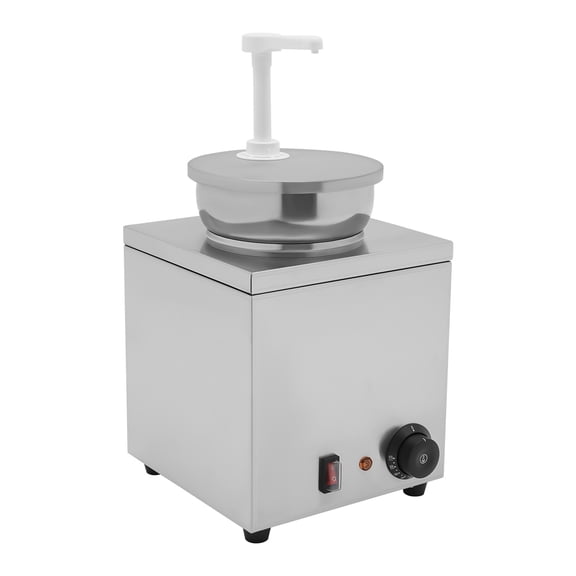 4L Nacho Cheese Dispenser 150W Electric Nacho Cheese Warmer Commercial Nacho Chip Warmer with 86-230℉ Adjust Temp Stainless Steel Hot Fudge Warmer for Hot Fudge