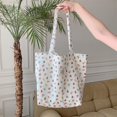 thumbnail image 1 of Bolso de mano de gran capacidad con diseño de flores rotas, bolso de hombro de lona, bolso de compras portátil para estudiantes femeninas, 1 of 6