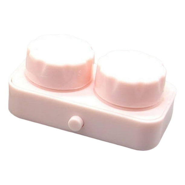 Limpiador de lentes de contacto portátil, lavadora de limpieza rápida Lavadora de lentes de contacto para eliminación de lentes Ok Lentes blandas Rosado