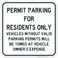 thumbnail image 1 of Permit Parking Sign, Residents Parking Only Sign,, 1 of 1