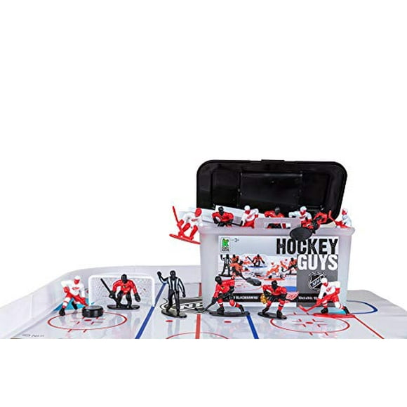 Kaskey Kids Blackhawks vs Red Wings NHL Hockey Guys Action Figure Set – 27 Pieces and Accessories