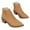 Khaki, variant on jsaierl Ankle Boots for Women with Heel,Fall Winter Pointed Toe Dress Booties,Comfy Short Boots Suede Side Zipper Up Stacked Chunky Block Heels Shoes