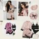 thumbnail image 5 of 4 Pieces Women's Satin Floral Lace Cami Top Lingerie Pajama Set With Robe Dressing Gown Kimono Lingerie Set Satin Pyjamas Lace Robe Bra, 5 of 5