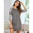 thumbnail image 2 of Nightgowns for Women: Syphoria Loose Casual Womens Nightgown Half Sleeve Crew Neck Loungewear, 2 of 5