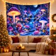 thumbnail image 3 of Magical Glowing Nocturnal with Forest Around Cascading, Mystical Fantasy for Space Lovers, Wall Decor, Thanksgiving Hostess Gift, Tapestry Wall Hanging for Dorm and Living Room, 3 of 7