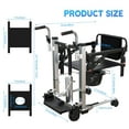 thumbnail image 6 of Portable Hydraulic Patient Lift Transfer Chair, Lightweight Car Lift Aid for Elderly Care, Bedside Bathroom Wheelchair with 180° Split Seat, 6 of 7