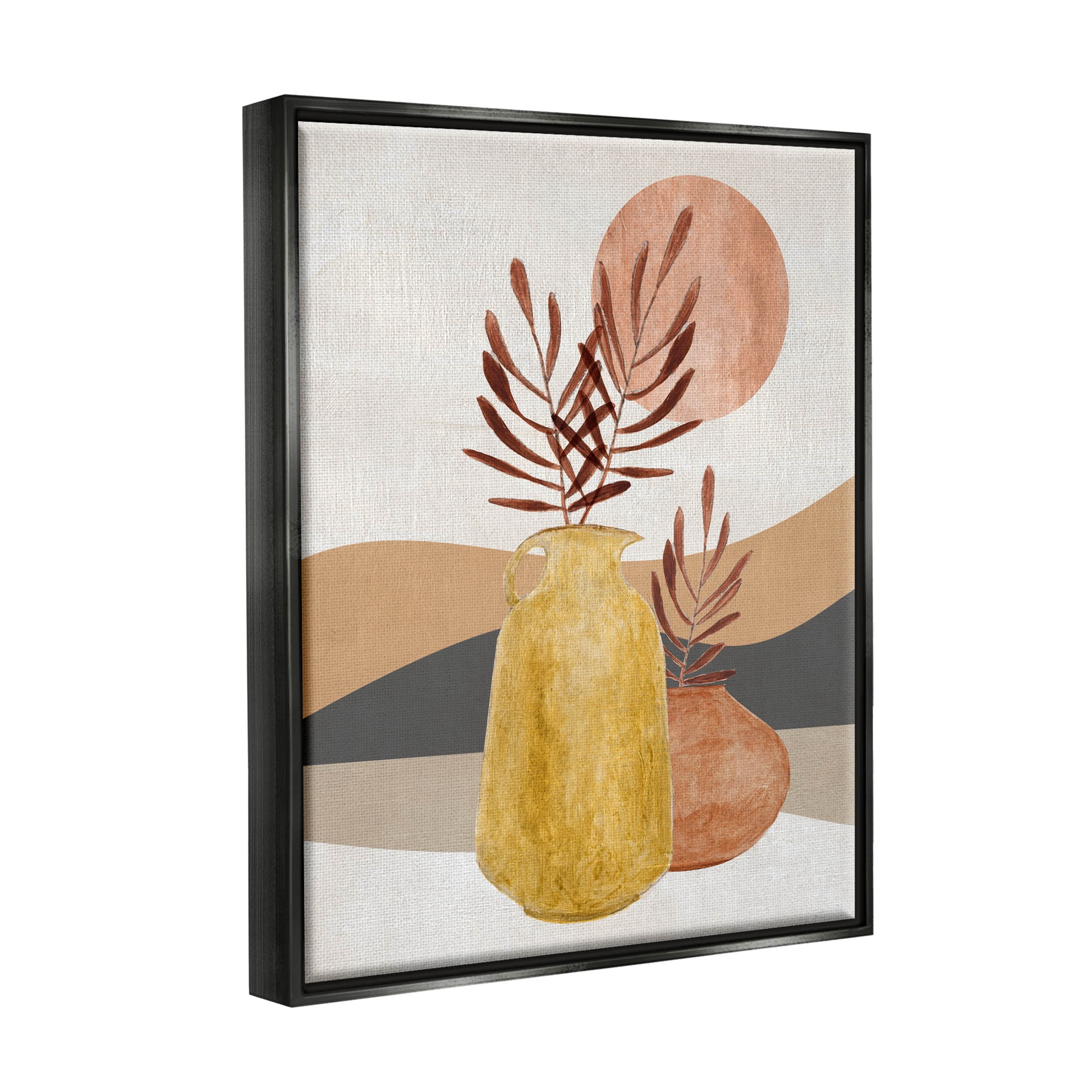 Boho Desert Plant Botanicals Botanical & Floral Graphic Art Jet Black Framed Art Print Wall Art