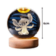 thumbnail image 3 of Lámpara Mesa Led Bola Cristal Elegancia Malubero, Azul, 3 of 4