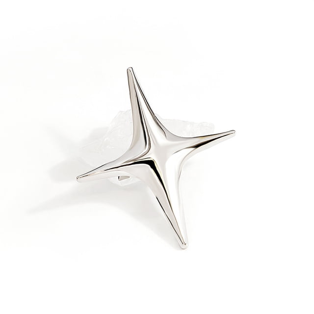 Broche de estrella de estilo retro de metal para traje, abrigo, alfileres de nicho, accesorios de temperamento simple para hombres y mujeres